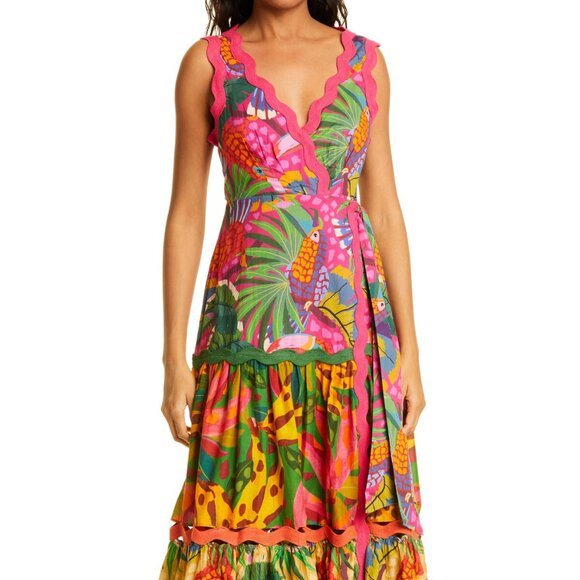 Women's Mixed Painted Toucans Maxi Dress - Picture 1 of 12